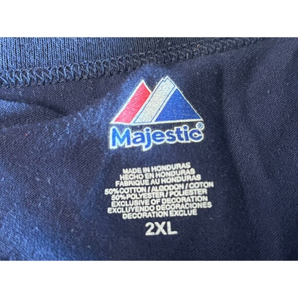 Vintage Minnesota Twins Shirt 2XL Single Stitch Majestic Jersey XXL Blue MLB - Picture 4 of 11